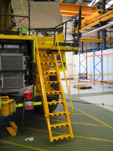 Komatsu HD465 Truck access system step ladder safeboarder LT01