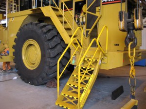 Cat 844, access system, ladder, stairs, steps, safeboarder, retratable, hydraulic, safety loader with SE02-6 fitted